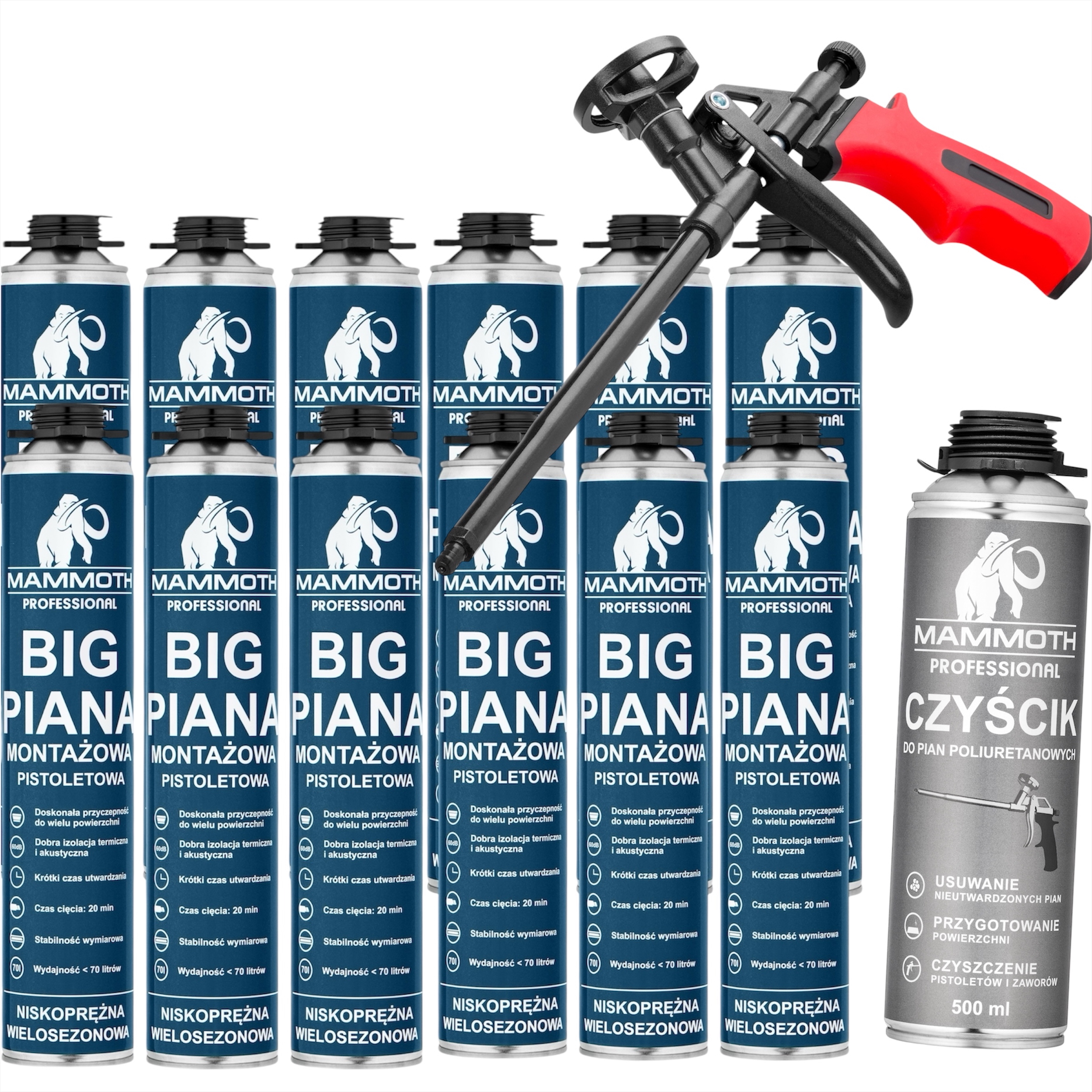 ZESTAW PIANA BIG + Czyścik + Pistolet Teflonowy